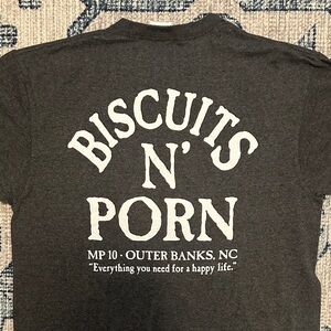 Biscuits N’ Porn Gray Graphic T-Shirt